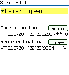 GPS Survey Screen