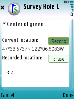 GPS Survey Screen