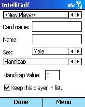 Choose Player Screen.