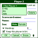 Choose Player Screen.