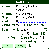 Golf Course Details.